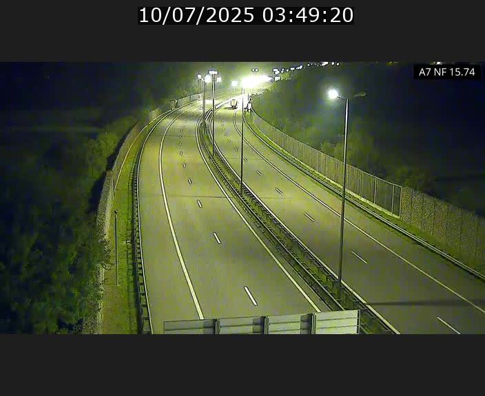 Caméra trafic Luxembourg - A7, Tunnel Mersch, entrée nord, direction Lorentzweiler