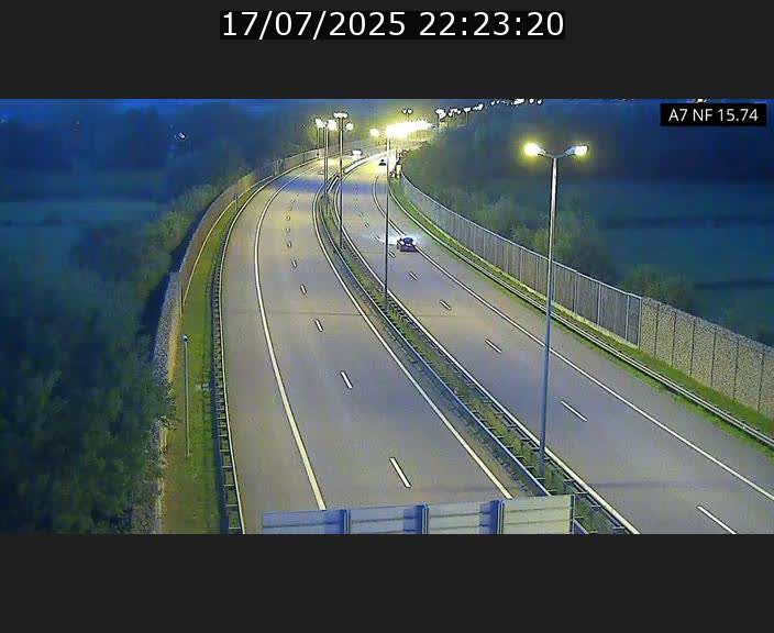 Caméra trafic Luxembourg - A7, Tunnel Mersch, entrée nord, direction Lorentzweiler