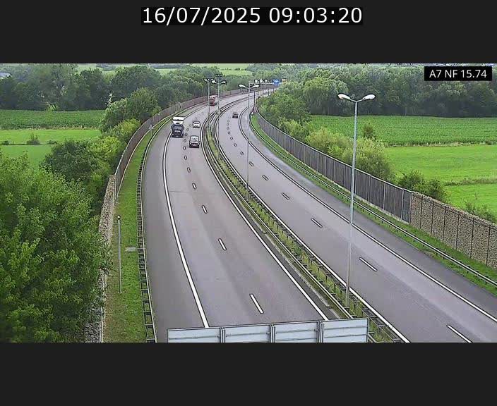 Caméra trafic Luxembourg - A7, Tunnel Mersch, entrée nord, direction Lorentzweiler