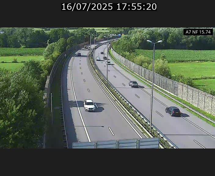 Caméra trafic Luxembourg - A7, Tunnel Mersch, entrée nord, direction Lorentzweiler
