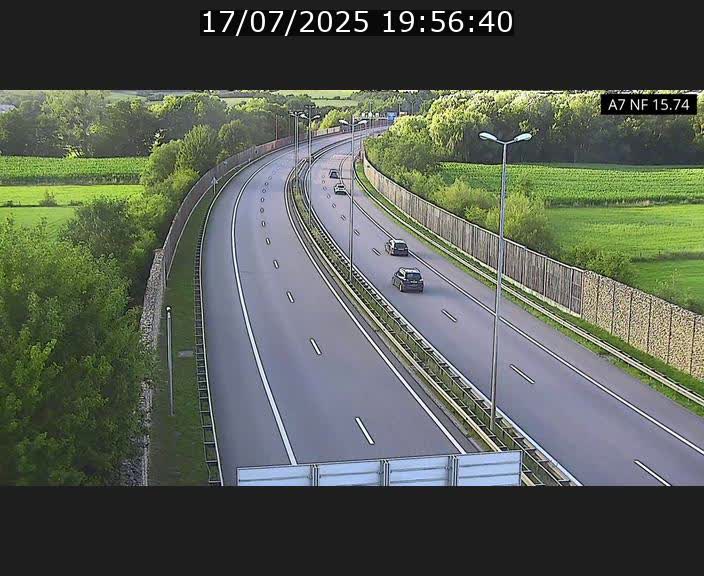 Caméra trafic Luxembourg - A7, Tunnel Mersch, entrée nord, direction Lorentzweiler