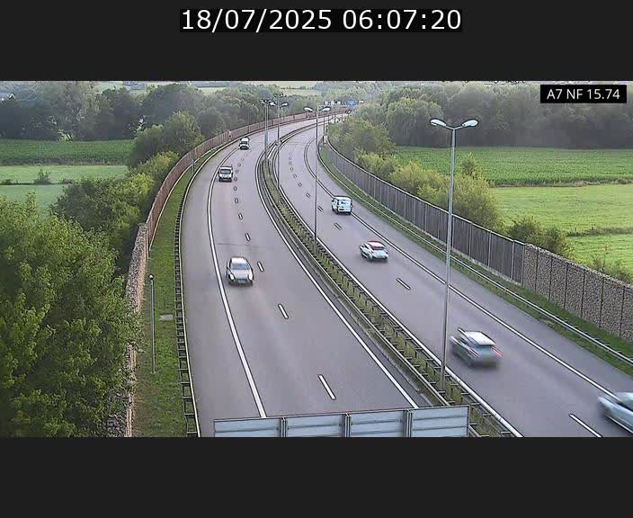 Caméra trafic Luxembourg - A7, Tunnel Mersch, entrée nord, direction Lorentzweiler