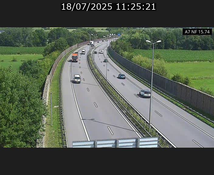 Caméra trafic Luxembourg - A7, Tunnel Mersch, entrée nord, direction Lorentzweiler