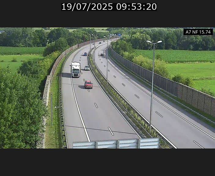 Caméra trafic Luxembourg - A7, Tunnel Mersch, entrée nord, direction Lorentzweiler
