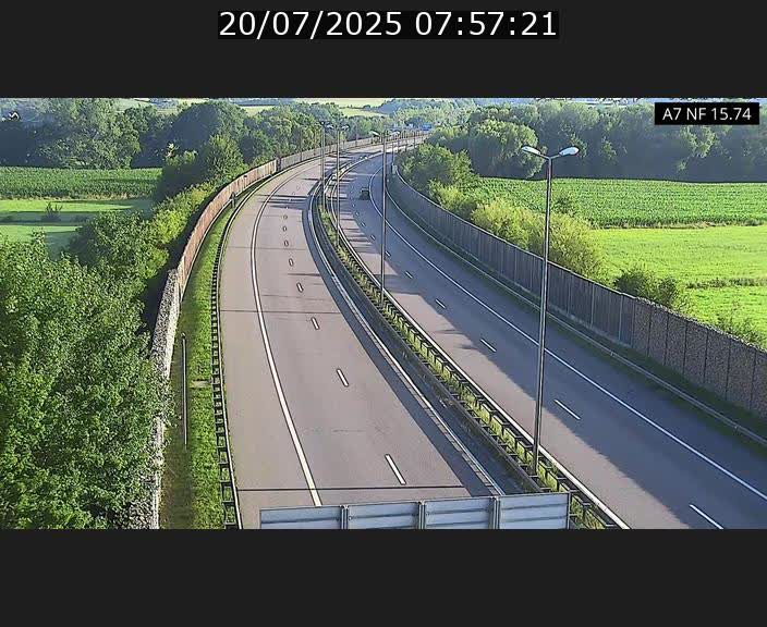 Caméra trafic Luxembourg - A7, Tunnel Mersch, entrée nord, direction Lorentzweiler