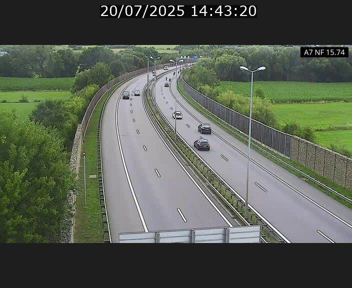 Caméra trafic Luxembourg - A7, Tunnel Mersch, entrée nord, direction Lorentzweiler