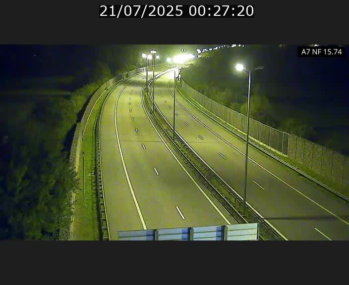 Caméra trafic Luxembourg - A7, Tunnel Mersch, entrée nord, direction Lorentzweiler