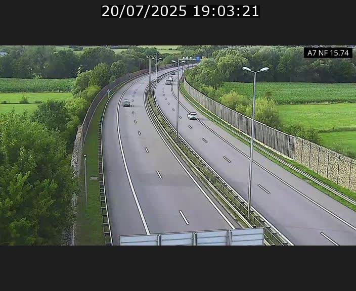 Caméra trafic Luxembourg - A7, Tunnel Mersch, entrée nord, direction Lorentzweiler