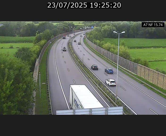 Caméra trafic Luxembourg - A7, Tunnel Mersch, entrée nord, direction Lorentzweiler