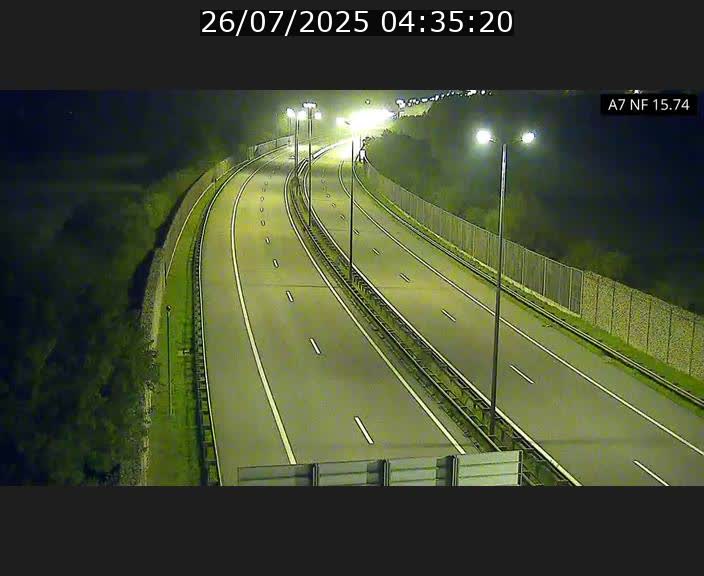Caméra trafic Luxembourg - A7, Tunnel Mersch, entrée nord, direction Lorentzweiler
