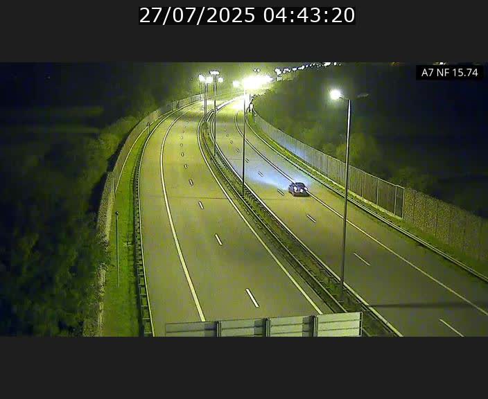 Caméra trafic Luxembourg - A7, Tunnel Mersch, entrée nord, direction Lorentzweiler