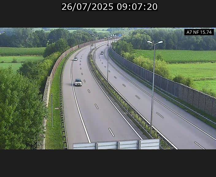Caméra trafic Luxembourg - A7, Tunnel Mersch, entrée nord, direction Lorentzweiler
