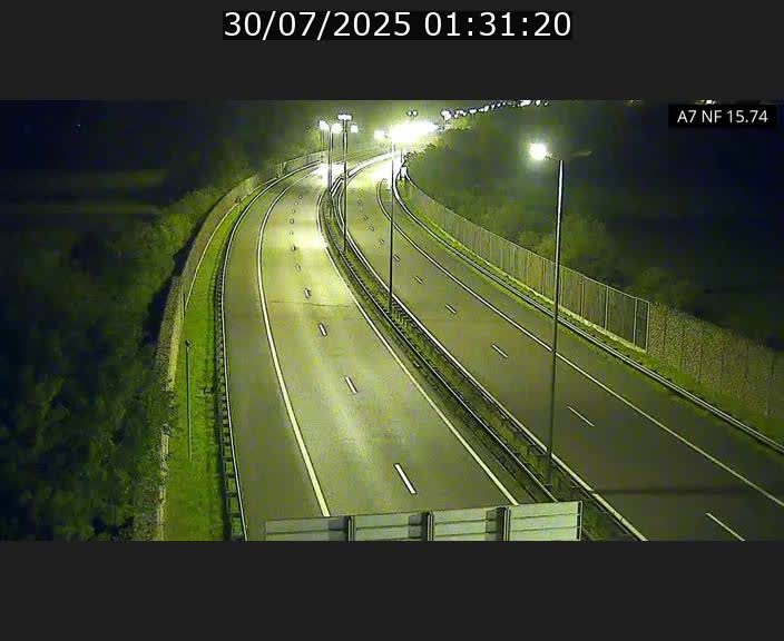 Caméra trafic Luxembourg - A7, Tunnel Mersch, entrée nord, direction Lorentzweiler