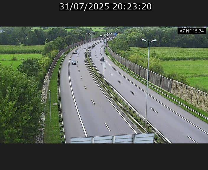 Caméra trafic Luxembourg - A7, Tunnel Mersch, entrée nord, direction Lorentzweiler