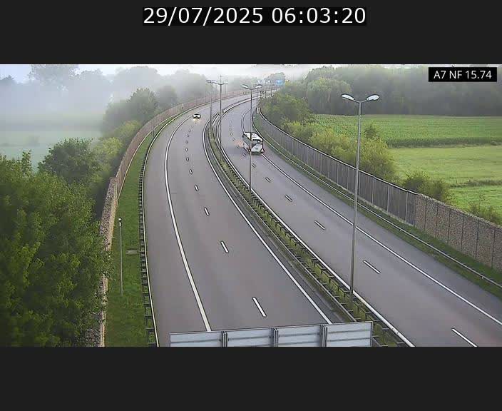 Caméra trafic Luxembourg - A7, Tunnel Mersch, entrée nord, direction Lorentzweiler