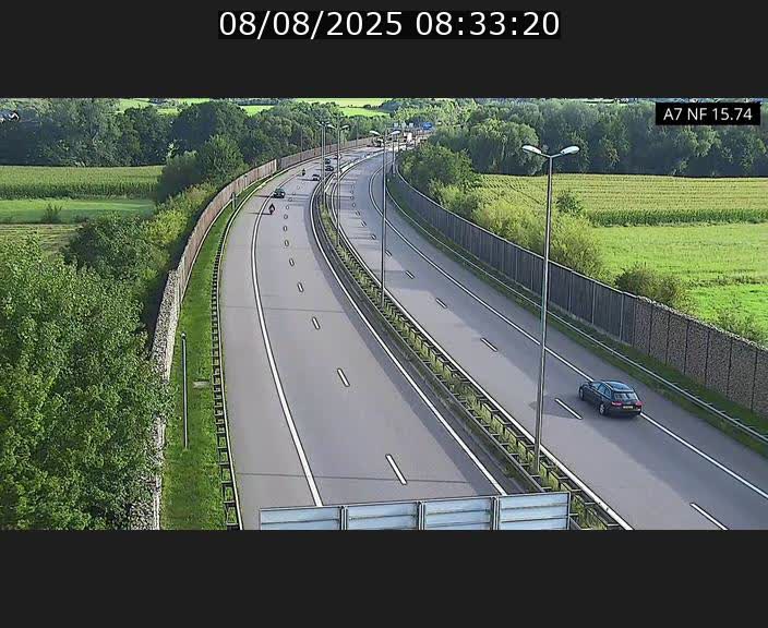 Caméra trafic Luxembourg - A7, Tunnel Mersch, entrée nord, direction Lorentzweiler