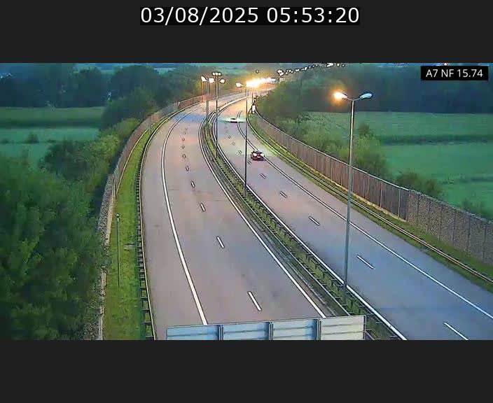 Caméra trafic Luxembourg - A7, Tunnel Mersch, entrée nord, direction Lorentzweiler