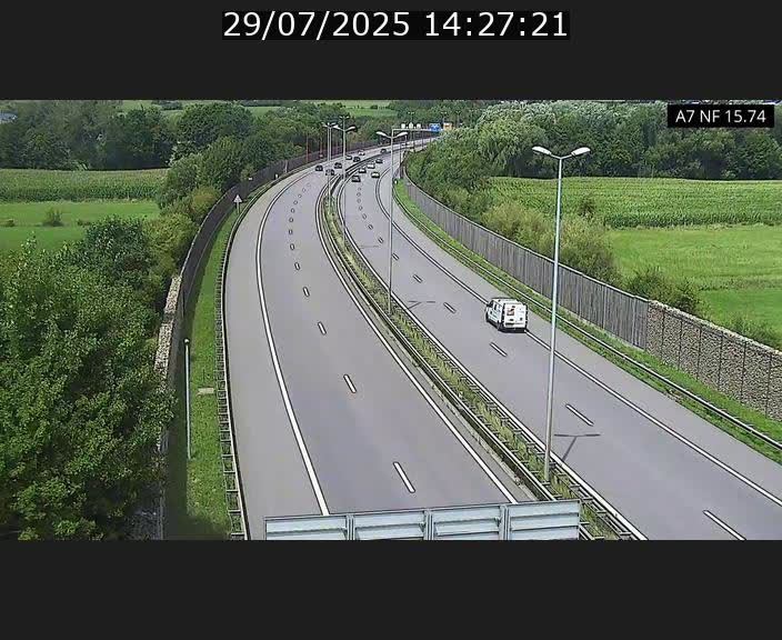 Caméra trafic Luxembourg - A7, Tunnel Mersch, entrée nord, direction Lorentzweiler