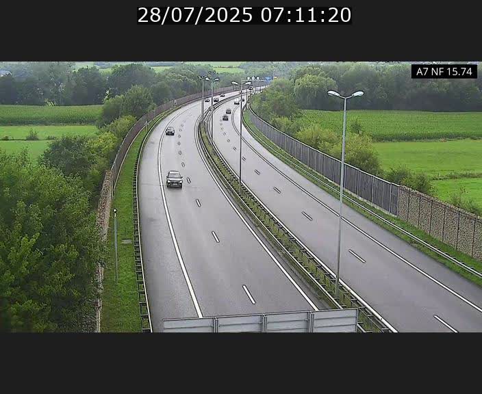 Caméra trafic Luxembourg - A7, Tunnel Mersch, entrée nord, direction Lorentzweiler