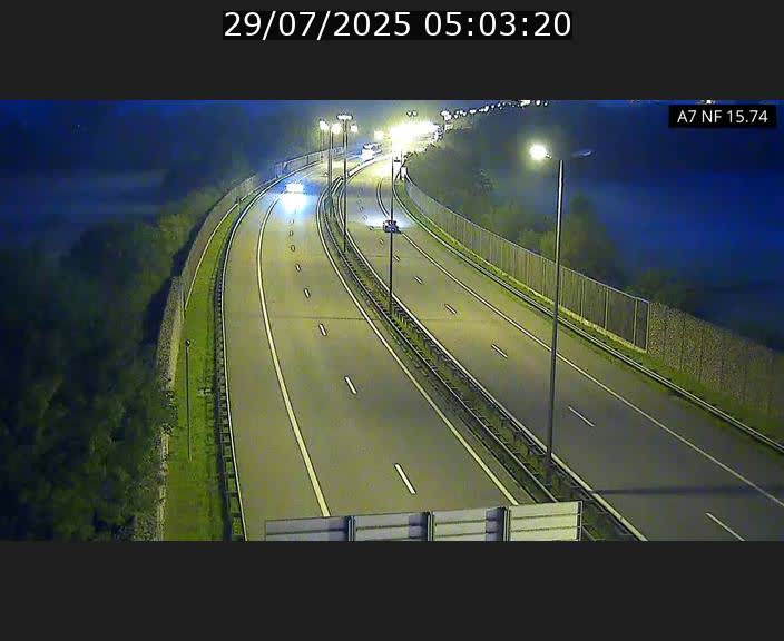 Caméra trafic Luxembourg - A7, Tunnel Mersch, entrée nord, direction Lorentzweiler