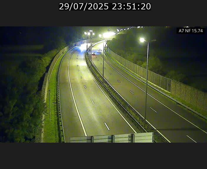Caméra trafic Luxembourg - A7, Tunnel Mersch, entrée nord, direction Lorentzweiler