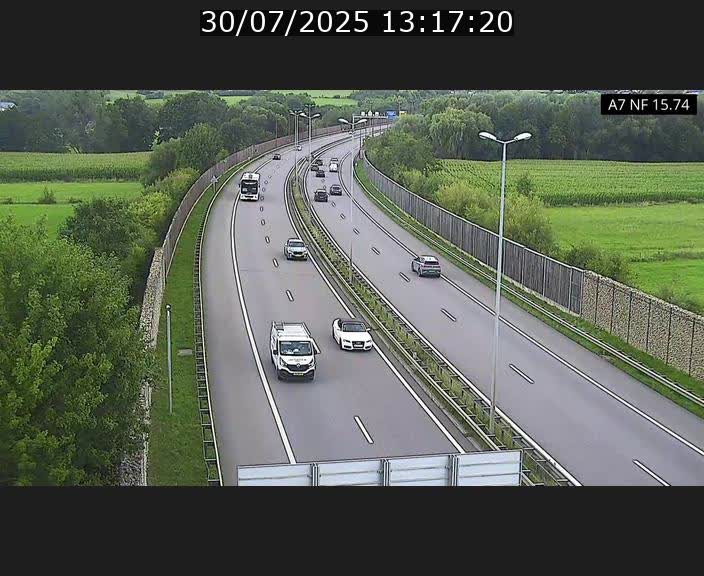 Caméra trafic Luxembourg - A7, Tunnel Mersch, entrée nord, direction Lorentzweiler