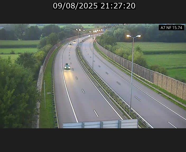 Caméra trafic Luxembourg - A7, Tunnel Mersch, entrée nord, direction Lorentzweiler