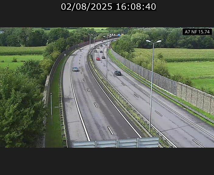 Caméra trafic Luxembourg - A7, Tunnel Mersch, entrée nord, direction Lorentzweiler