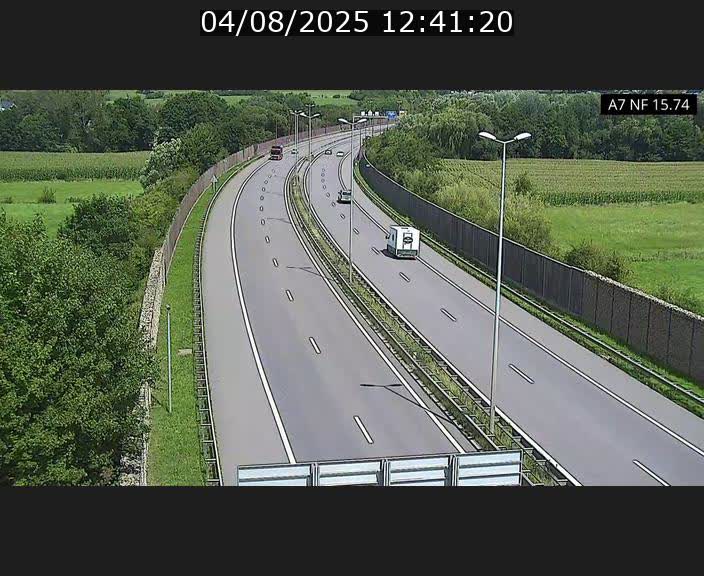 Caméra trafic Luxembourg - A7, Tunnel Mersch, entrée nord, direction Lorentzweiler