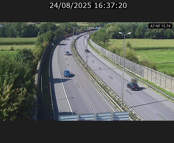 Caméra trafic Luxembourg - A7, Tunnel Mersch, entrée nord, direction Lorentzweiler