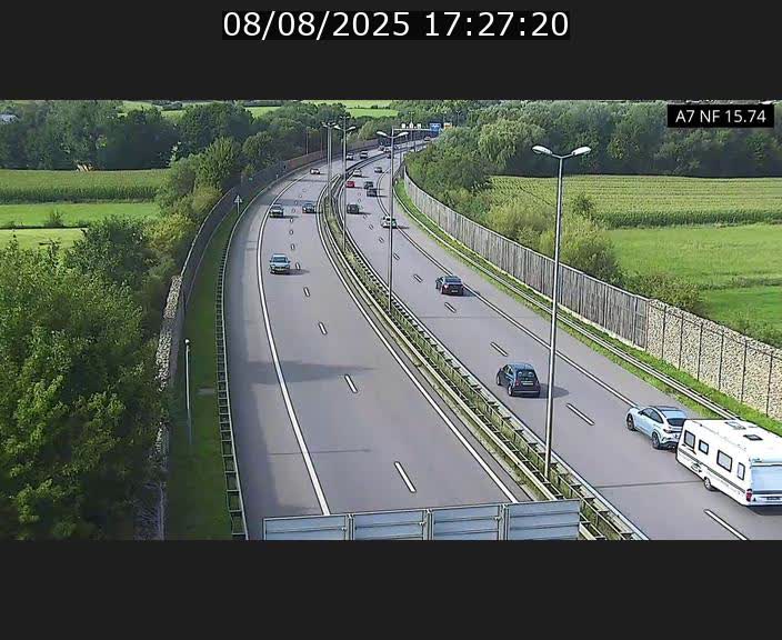 Caméra trafic Luxembourg - A7, Tunnel Mersch, entrée nord, direction Lorentzweiler