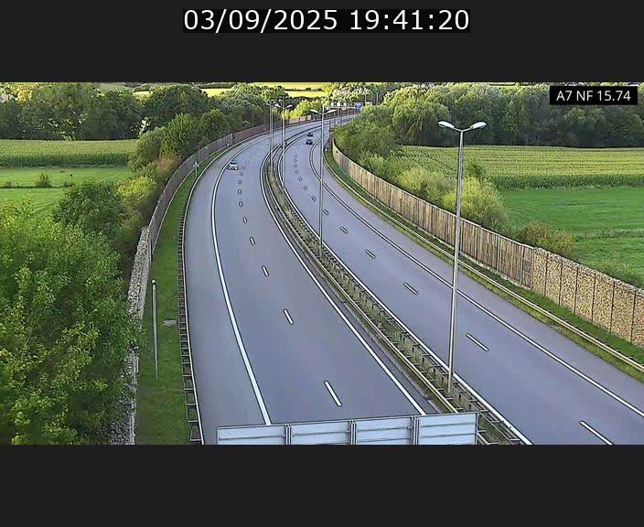 Caméra trafic Luxembourg - A7, Tunnel Mersch, entrée nord, direction Lorentzweiler