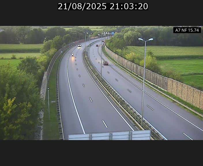 Caméra trafic Luxembourg - A7, Tunnel Mersch, entrée nord, direction Lorentzweiler
