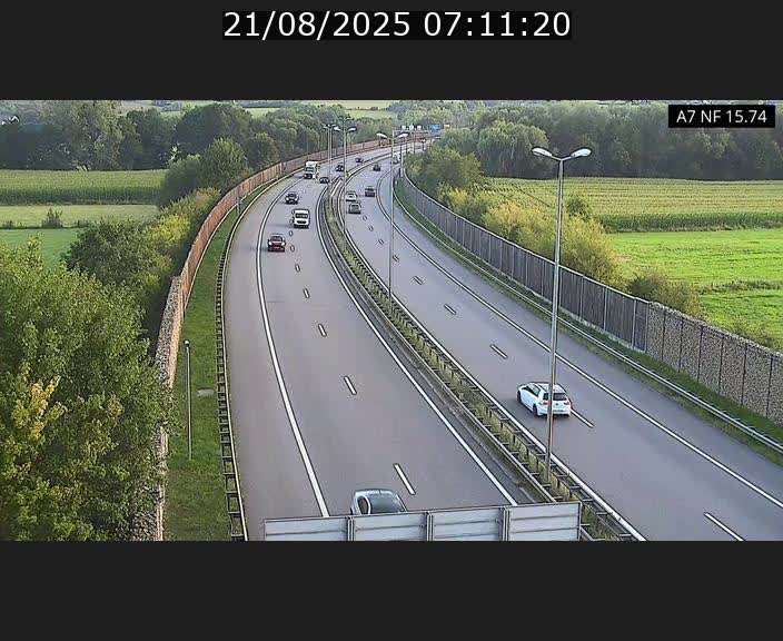 Caméra trafic Luxembourg - A7, Tunnel Mersch, entrée nord, direction Lorentzweiler