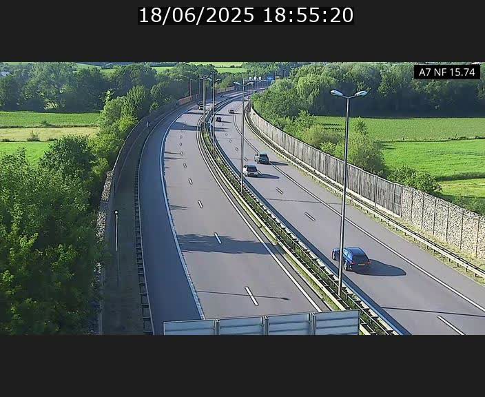 Caméra trafic Luxembourg - A7, Tunnel Mersch, entrée nord, direction Lorentzweiler