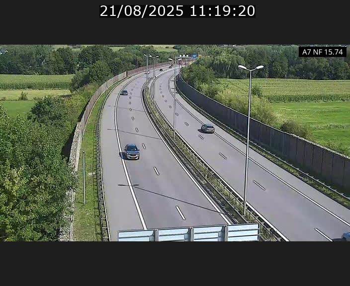 Caméra trafic Luxembourg - A7, Tunnel Mersch, entrée nord, direction Lorentzweiler