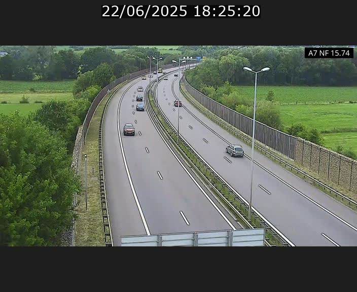 <h2>Caméra trafic Luxembourg - A7, Tunnel Mersch, entrée nord, direction Lorentzweiler</h2>