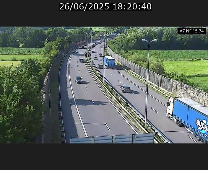 <h2>Caméra trafic Luxembourg - A7, Tunnel Mersch, entrée nord, direction Lorentzweiler</h2>