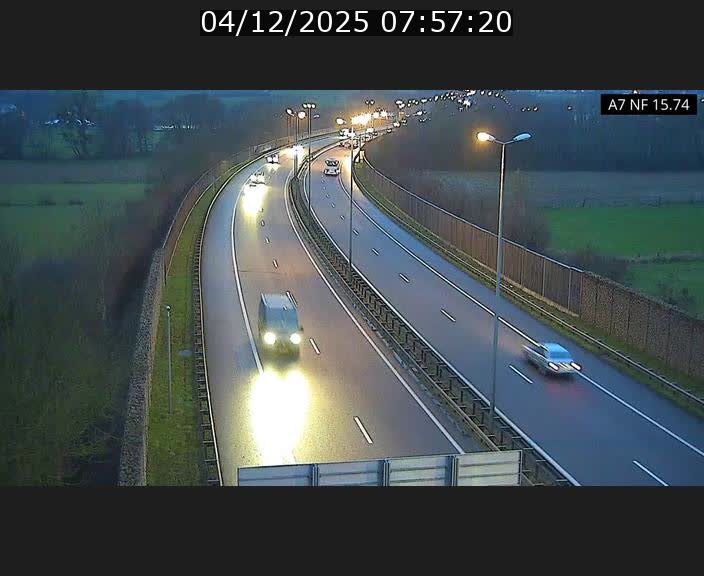 <h2>Caméra trafic Luxembourg - A7, Tunnel Mersch, entrée nord, direction Lorentzweiler</h2>