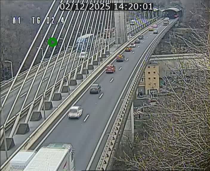 <h2>Traffic live webcam Luxembourg Sandweiler - A1 direction Luxembourg-ville - BK 2.4</h2>