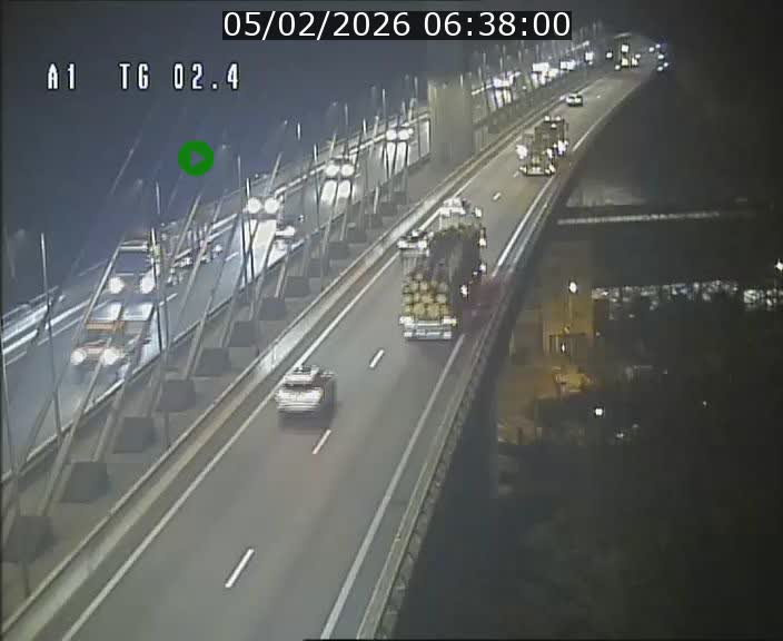 <h2>Traffic live webcam Luxembourg Sandweiler - A1 direction Luxembourg-ville - BK 2.4</h2>