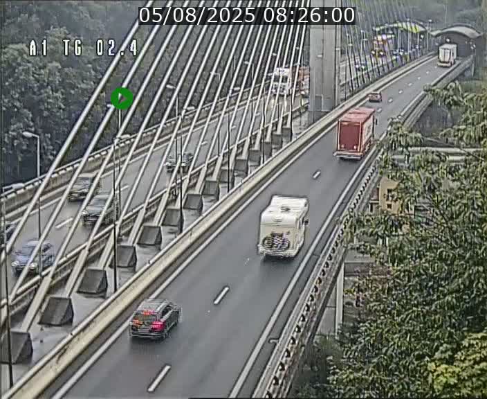 Traffic live webcam Luxembourg Sandweiler - A1 direction Luxembourg-ville - BK 2.4