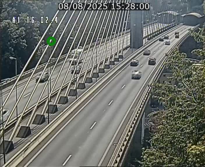Traffic live webcam Luxembourg Sandweiler - A1 direction Luxembourg-ville - BK 2.4