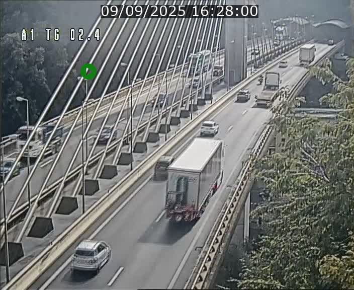 <h2>Traffic live webcam Luxembourg Sandweiler - A1 direction Luxembourg-ville - BK 2.4</h2>