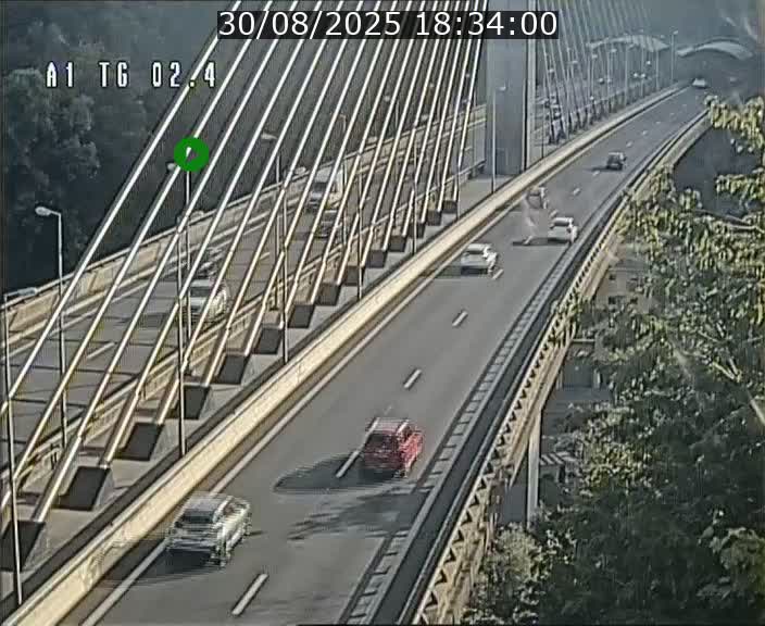 <h2>Traffic live webcam Luxembourg Sandweiler - A1 direction Luxembourg-ville - BK 2.4</h2>
