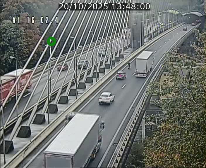 <h2>Traffic live webcam Luxembourg Sandweiler - A1 direction Luxembourg-ville - BK 2.4</h2>