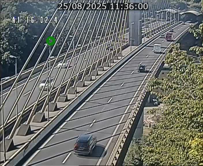 Traffic live webcam Luxembourg Sandweiler - A1 direction Luxembourg-ville - BK 2.4
