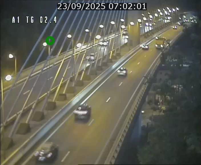 Traffic live webcam Luxembourg Sandweiler - A1 direction Luxembourg-ville - BK 2.4