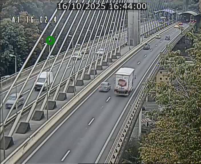 Traffic live webcam Luxembourg Sandweiler - A1 direction Luxembourg-ville - BK 2.4