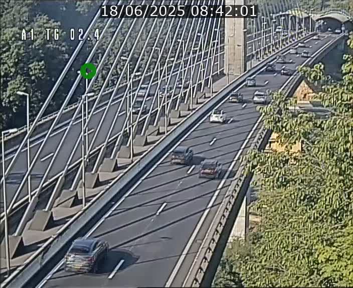 Traffic live webcam Luxembourg Sandweiler - A1 direction Luxembourg-ville - BK 2.4